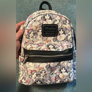 Rare Disney loungefly princess, sketch, mini backpack